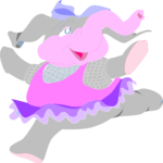 Dancer - Elephant Clip Art