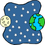 Earth & Moon 2 Clip Art