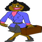 Businesswoman - Happy Clip Art
