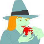 Witch Holding Apple