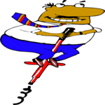 Businessman on Pogo Stick