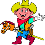 Boy Playing Cowboy 1