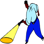 Man with Flashlight
