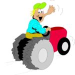 Farmer on Tractor 2