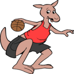 Basketball - Kangaroo 1 Clip Art