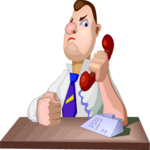 On Phone 31 Clip Art