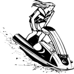 Jet Skiing 02 Clip Art