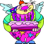 Clown with Birthday Cake