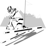 Skier 07 Clip Art