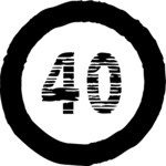 Speed 40 MPH Clip Art