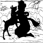 Silhouettes, Boy & Dog