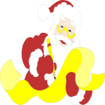 Santa with List 02 Clip Art