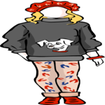 Girl in Beret Clip Art