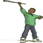 Boy with Stick 4