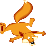 Fox Falling Clip Art