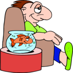 Fish in Aquarium 2 Clip Art