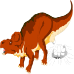 Protoceratops - Egglaying Clip Art