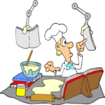 Chef with Robot Arms Clip Art