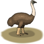 Ostrich 09 Clip Art