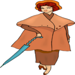 Woman in Coat 5 Clip Art