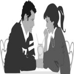 Couple Sharing Clip Art