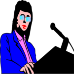 Woman Speaking Clip Art