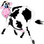 Cow Running Clip Art