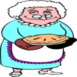 Woman with Pie Clip Art