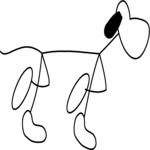 Stick Figure Dog 3 Clip Art
