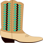 Cowboy Boot 09 Clip Art