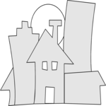 City Skyline - Cartoon Clip Art