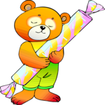 Bear with Candy Clip Art