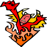 Devil in Fire 2 Clip Art