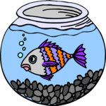 Fish in Bowl 5 Clip Art