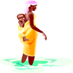Woman with Child (2) Clip Art