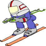 Skier - Speed Clip Art