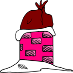 Sack in Chimney Clip Art