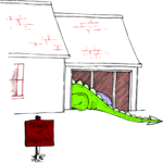 House - Beware of Dragon Clip Art