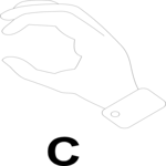 Sign Language C Clip Art