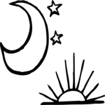 Sun & Moon 1 Clip Art