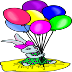 Rabbit with Balloons