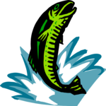 Fish Jumping 1 Clip Art