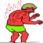 Sunburn - Man 2 Clip Art