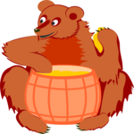 Bear with Honey 4 Clip Art