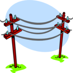 Telephone Poles 1 Clip Art