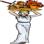 Woman Carrying Armor