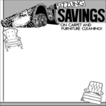 Sizzling Savings Frame Clip Art