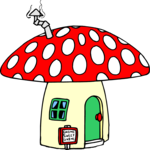 Mushroom House 2 Clip Art