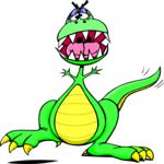 Dinosaur ñ Excited Clip Art