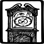 Antique Style Clock - Grandfather Clip Art